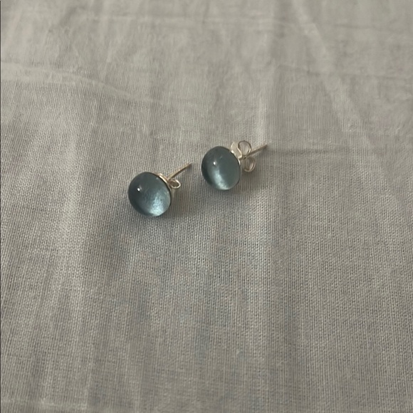 Blue Topaz (Dichroic)Earrings in 925 silver - Picture 2 of 3